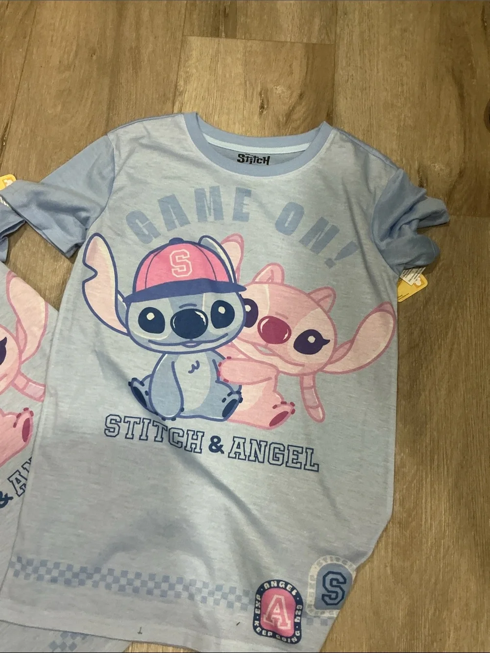 Stitch & Angel Light Blue Kids Pajama Top - Game On